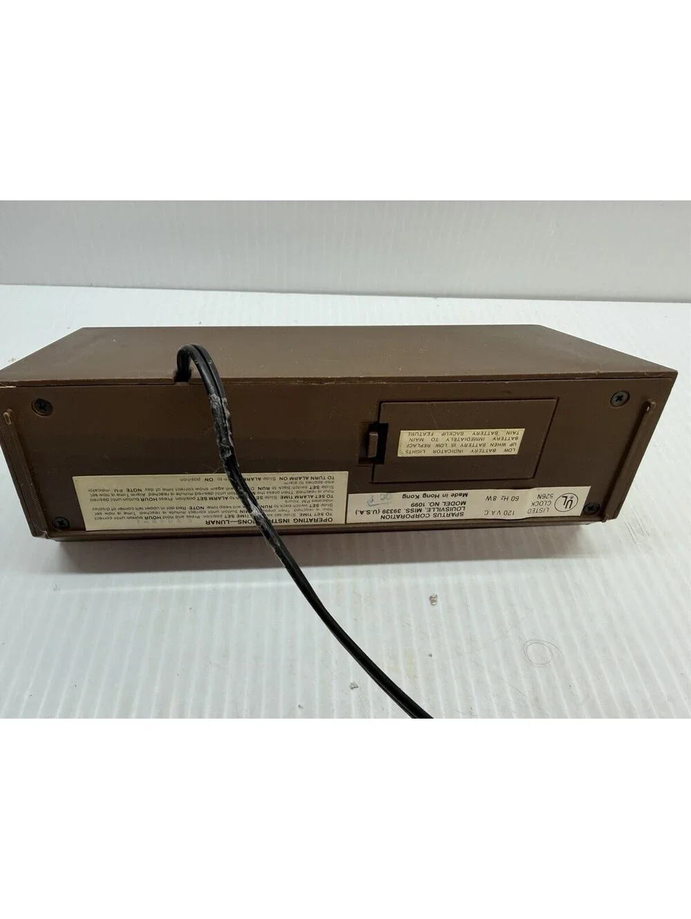 Spartus Electronic Digital Alarm Clock Model 1099 Retro Large Display